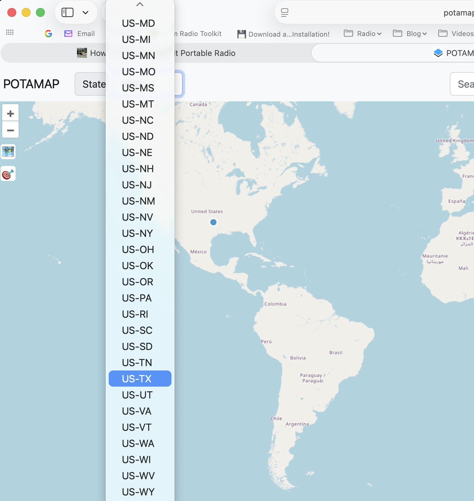 Potica Map NEW POTA Map!! – DitWit Portable Radio